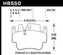 Hawk HPS 5.0 Street Front Brake Pads - 00-07 Porsche Boxster - HB550B.634