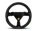MOMO MOD11 260mm Steering Wheel - Black Suede with Black Spokes