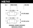 Hawk HPS 5.0 Street Front Brake Pads - 13-15 Mercedes-Benz GL350/450 12-15 ML350 2015 ML250 - HB741B.723