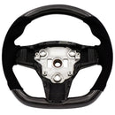 Blox Racing Tesla Model 3 and Y Carbon/Alcantara Steering Wheel Black Stitching - BXSW-60010-B