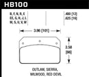 Hawk DTC-80 Race Brake Pads - Wilwood DL/Outlaw/Sierra 12mm - HB100Q.480