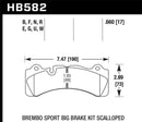Hawk Blue 9012 Race Brake Pads - Brembo Caliper Family M - HB582E.660