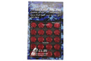 Project Kics Leggdura Racing Shell Type Lug Nut 35mm Closed-End Look 16 Pcs + 4 Locks 12X1.5 Red - WCL3511R