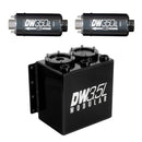 DeatschWerks 3.5L Modular Surge Tank with 2 DW350iL In-Line Fuel Pumps