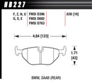 Hawk HPS 5.0 Street Rear Brake Pads - 1992-1998 BMW 318i - HB227B.630