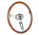 NRG Reinforced Classic Dark Wood Grain Wheel, 360mm, 3 spoke center in chrome - RST-363SL