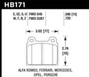 Hawk DTC-70 Race Front Brake Pads - 69-77 & 84-89 Porsche 911 - HB171U.590