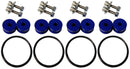 Torque Solution Billet Bumper Quick Release Kit Combo (Blue): Universal - TS-UNI-026BLc