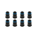 Blox Racing 11mm Adapter Top (1/2in) w/Viton O-Ring & Retaining Clip (Set of 8) - BXEF-AT-11S-8