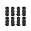 Blox Racing 11mm Adapter Top (1in) w/Viton O-Ring & Retaining Clip (Set of 8) - BXEF-AT-11L-8