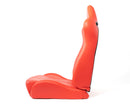 NRG "The Arrow" NRG Sports Vinyl Seat Red w/ Red Stitch plus Pressed NRG logo - RSC-810RD L/R