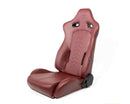 NRG "The Arrow" NRG Sports Vinyl Seat Maroon w/ Maroon Stitch plus Pressed NRG logo - RSC-810MAR L/R
