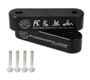 Hood Riser Kit Billet Aluminum - 2Pc w/ Washer - Black - HR001BK