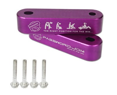 Hood Riser Kit Billet Aluminum - 2Pc w/ Washer - Purple - HR001PR