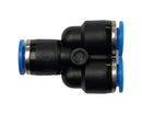 Quick Disconnect Y Low Temp Fitting for 1/4" Tubing - QD-Y-LOTEMP
