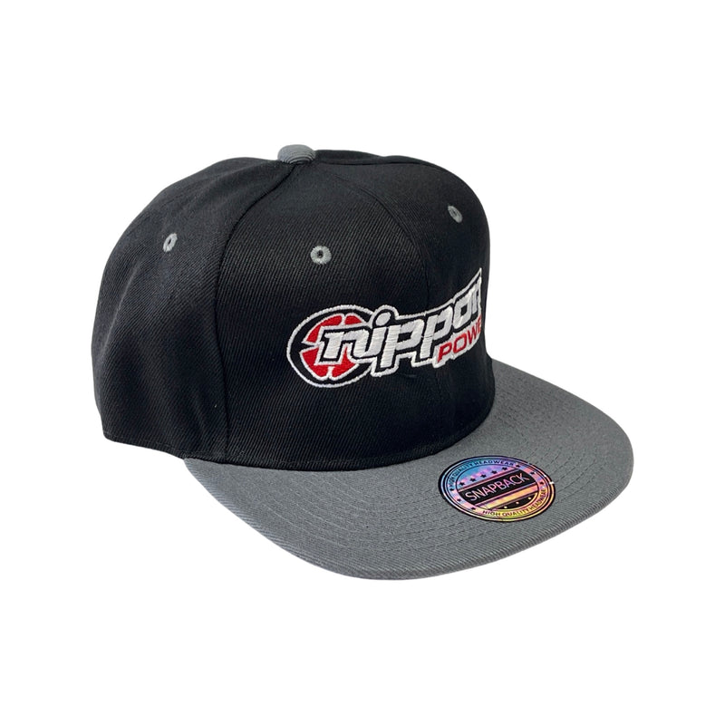 Nippon Power Logo Snap Back Cap - BLACK w/ GRAY BILL - CAP004