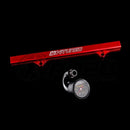K-Tuned K-Series Fuel Rail (Red) W/ Center Mount Gauge - Ktd-Krr-G30