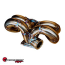 SpeedFactory Racing 06-11 Civic Si (K20/K24) Ramhorn Turbo Manifold - T3, 44/46mm V-Band Wastegate Flange - SF-04-047