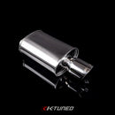 K-Tuned Universal Muffler - Oval - Short (19") - 3.0" Inlet - KTD-MFS-30S