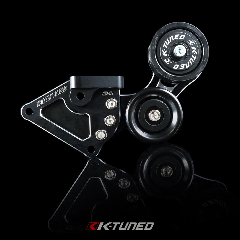 K-Tuned  Side Mount Pulley Kit Race Version - K24 Anodized Black - KTD-SMR-K24