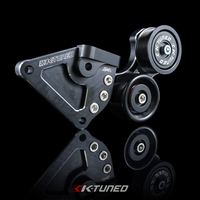 K-Tuned  Side Mount Pulley Kit Race Version - K24 Anodized Black - KTD-SMR-K24