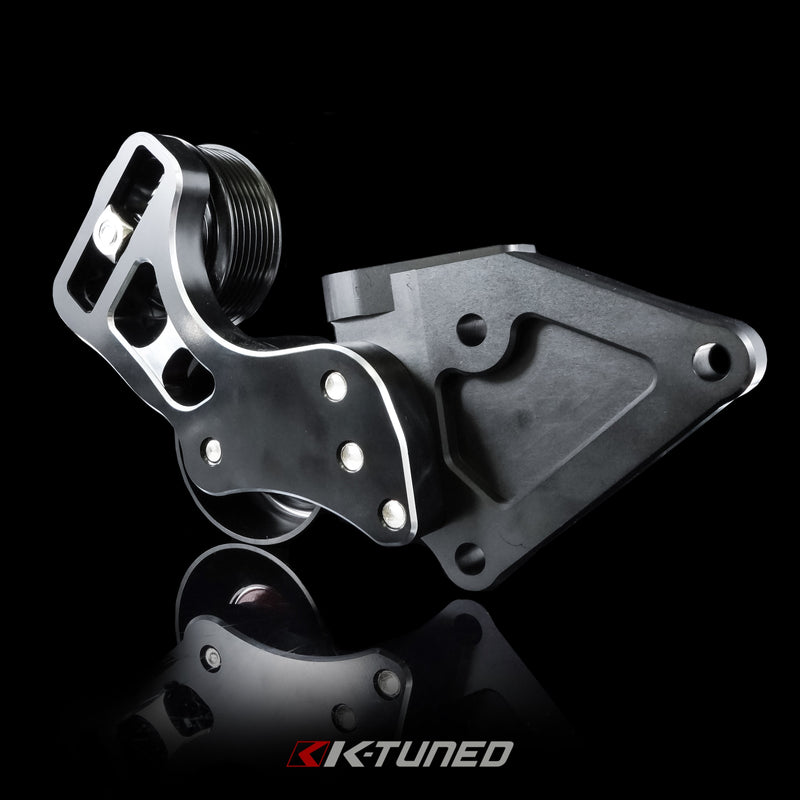 K-Tuned  Side Mount Pulley Kit Race Version - K24 Anodized Black - KTD-SMR-K24