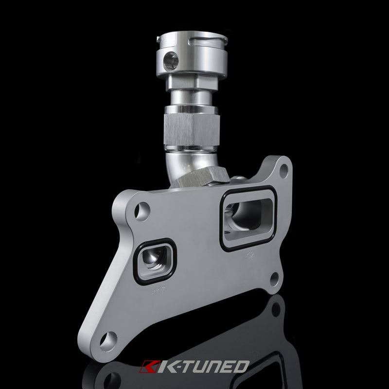 K-Tuned K24 Upper Coolant Housing w/ Filler Neck - Includes Hose End and 16AN - KUW-24C-F02
