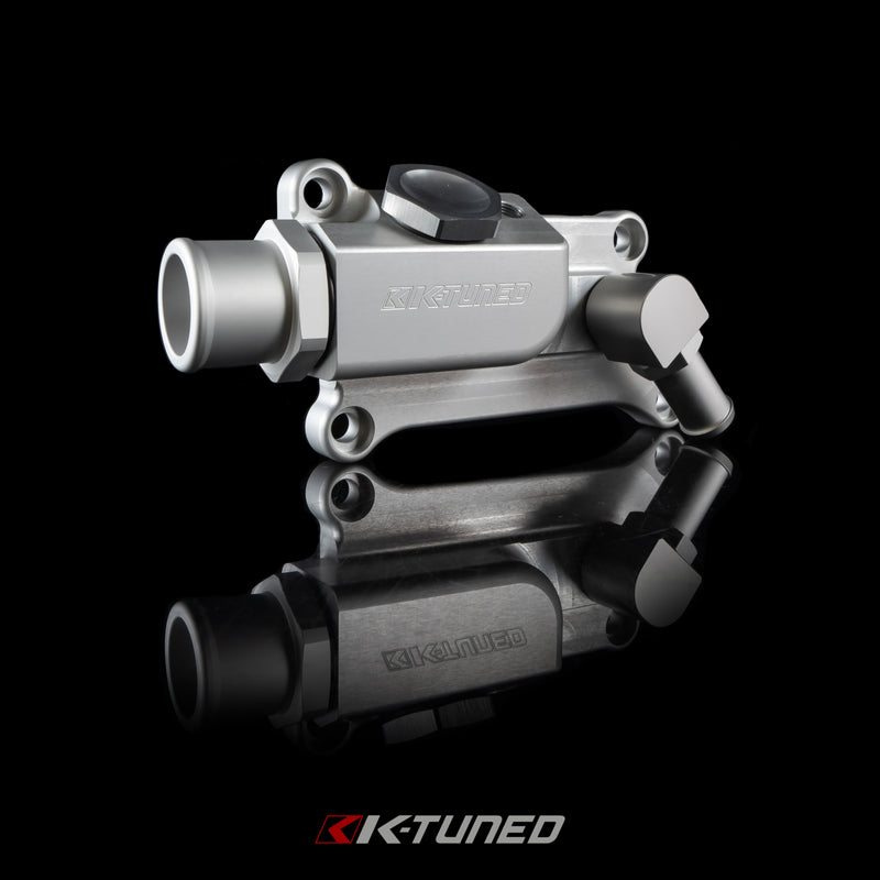K-Tuned NEW - K24 Upper Coolant Housing w/o Filler Neck - Includes Hose End and 16AN - KUW-24S-N01