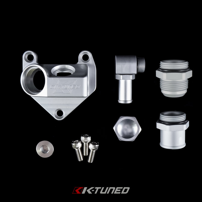 K-Tuned K24Z Upper Coolant Housing w/o Filler Neck - Includes Hose End and 16AN - KUW-24Z-N01