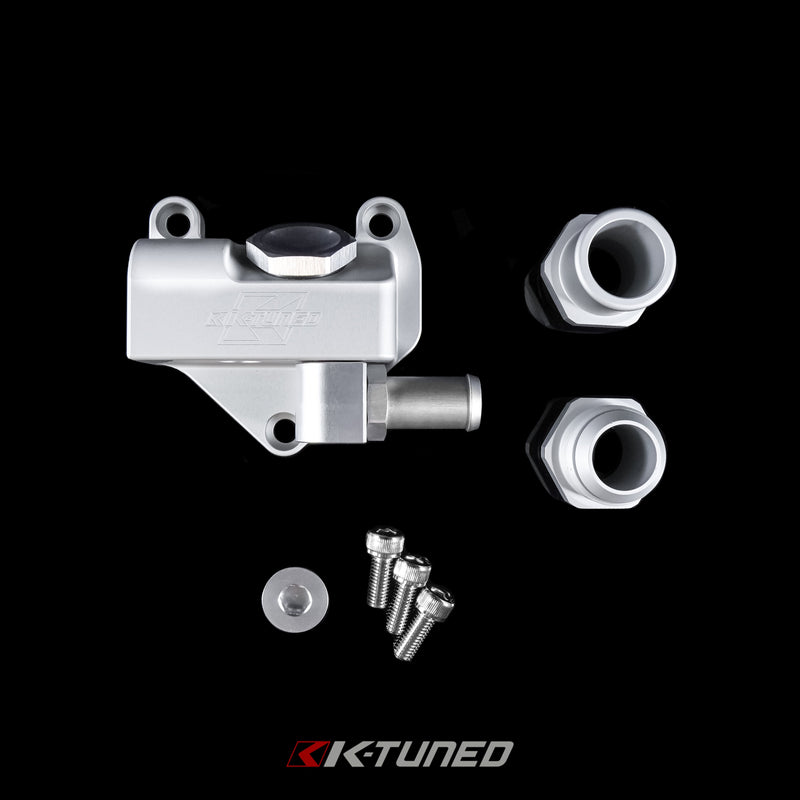 K-Tuned K24Z Upper Coolant Housing Straight Inlet w/o Filler Neck - Includes Hose End and 16AN - KUW-4ZS-N01