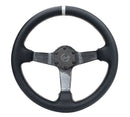 NRG CARBON FIBER STEERING WHEEL 350mm Gold Carbon Fiber, Gold stiching, Gold center mark, Leather - RST-036CF-SL