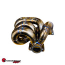 SpeedFactory Racing B-Series Bottom Mount Turbo Manifolds - T4 Open, Single 44mm/46mm Wastegate Flange - SF-04-020-1