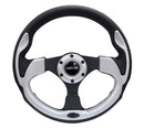 NRG Reinforced Steering Wheel- 320mm Sport Steering Wheel w/ Silver Trim - RST-001SL