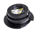 NRG Quick Release 2.5 - Black/Black Ring W/ Finger Grooves - SRK-250BK