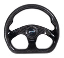 NRG Shinny Black CARBON FIBER STEERING WHEEL 320mm FLAT BOTTOM - ST-009CF/BK