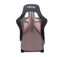 NRG Carbon Fiber Bucket Seat (Large), Cloth, Red Carbon Back Finish - RSC-302CF/RD