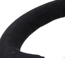 NRG 350mm sport steering wheel (1.5' deep) black Alcantara with Black stitching - Matte Black Solid Spokes - RST-037MB-SA