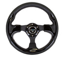 NRG Reinforced Steering Wheel- 320mm Sport Steering Wheel w/ Black Trim - RST-001BK