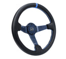 NRG CARBON FIBER STEERING WHEEL 350mm BLUE Carbon Fiber, Blue stiching, blue center mark, Leather - RST-036CF-BL