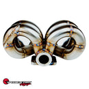 SpeedFactory Racing Stainless Steel Ramhorn Turbo Manifold - B Series - T3, 44/46mm V-Band Wastegate Flange - SF-04-002