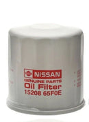 Nissan Genuine OEM Oil Filter for Nissan Silvia S14 S15 SR20DET, 95+ Sentra SR20DE, VQ35, VQ37, QR25DE, MR16DDT, VQ30DE, VR30DDTT - 15208-65F0E