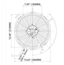 SPAL 13.00" Inch Electric Fan Puller Style High Performance 1777 CFM 10 Curved Style Blades - 30102044