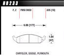 Hawk HPS Front Pads - 95-99 Stratus - HB233F.635-XXX **CLEARANCE**