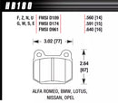 Hawk HP+ Rear Pads - Skyline - HB180N.640-XXX **CLEARANCE**