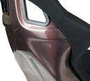 NRG Carbon Fiber Bucket Seat (Large), Cloth, Red Carbon Back Finish - RSC-302CF/RD