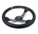 NRG CARBON FIBER STEERING WHEEL 350mm Gold Carbon Fiber, Gold stiching, Gold center mark, Leather - RST-036CF-SL