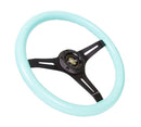 NRG Classic Wood Grain Wheel, 350mm 3 black spokes-Minty Fresh Color - ST-015BK-MF