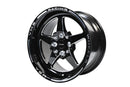 VMS Wheels Star 15x8 4x100/114.3 +20 Offset Black Milling Finish - VWST002