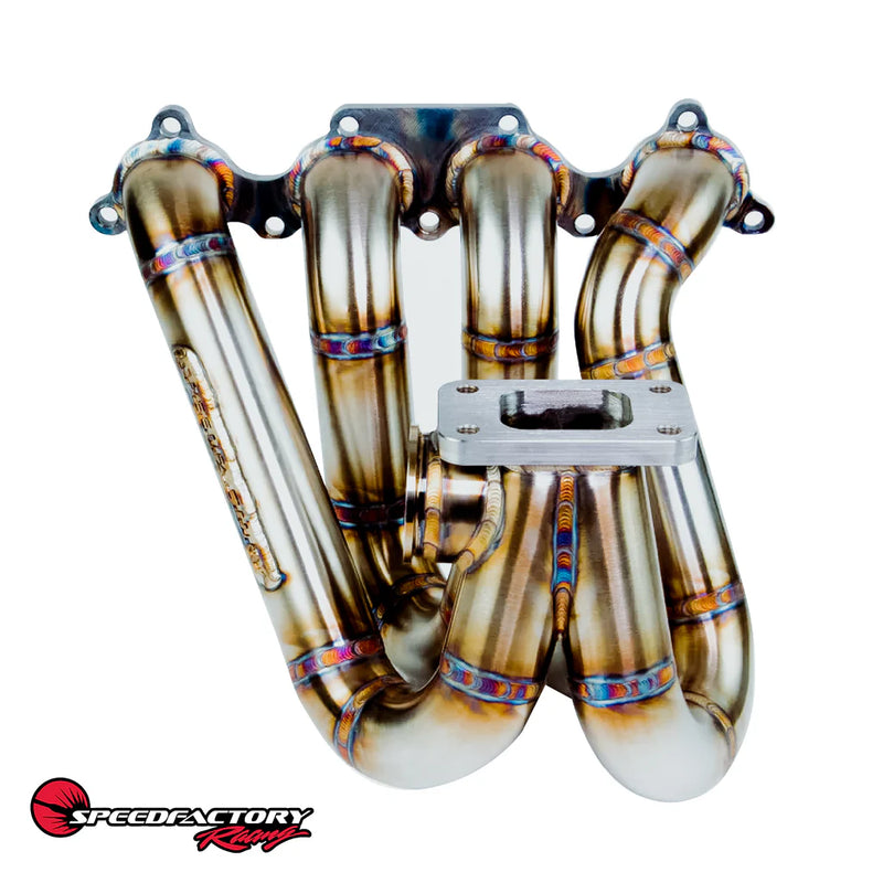 SpeedFactory Racing Top Mount Turbo Manifold - D Series - T3,  44/46mm V-Band Wastegate Flange - SF-04-032