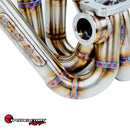 SpeedFactory Racing Top Mount Turbo Manifold - B Series - T3, 44/46mm V-Band Wastegate Flange - SF-04-022